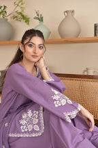 Lavender 3PC Cotton Suit