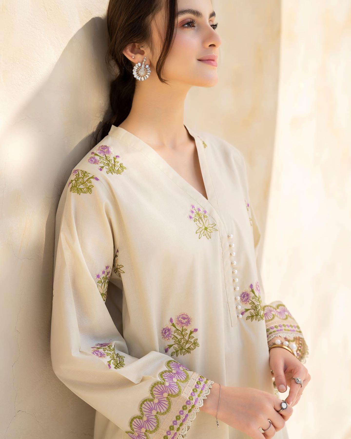 Pastel Bloom 2PC Dress – Cotton Summer Suit